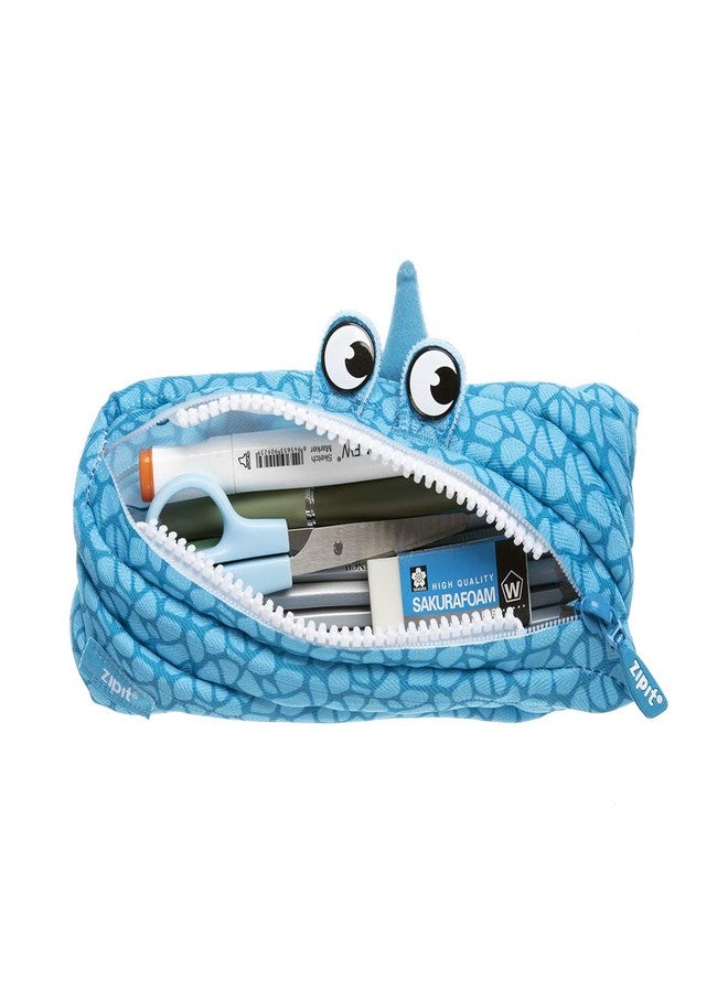 ZIPIT Dino Pencil Case for Kids, Cute Pencil Pouch for Boys Girls and Teens, Stationery Bag for School ,Blue - Image 3