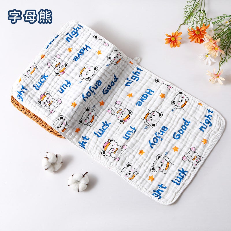 6-Layer Gauze Baby Bath Towel, Pure Cotton, Super Soft, Breathable, Lint-Free, Animal Print