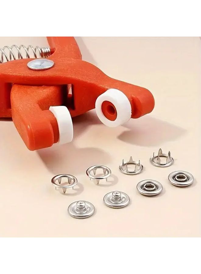 Orange Snap Pliers And Snap Combination Set With Transparent Box For Sewing DIY Crafts - Image 5