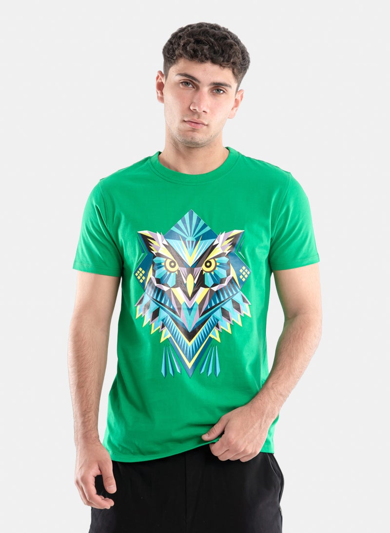 OWL T-shirt 'Owl Pharaoh' Green - Image 2