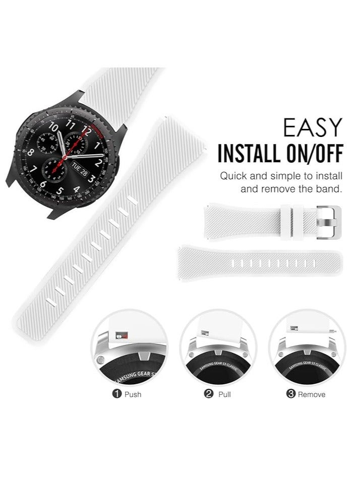 Silicone Sport Band 22MM Strap For Samsung Galaxy Watch 3 45mm/Watch 46mm/Gear S3/Huawei watch GT5 GT4 GT3 46MM/Watch 3&4/3&4 Pro/GT2E/GT2 Pro/GT GT2 46MM/Amazfit GTR 4/3/3 Pro/2/2e - Image 3