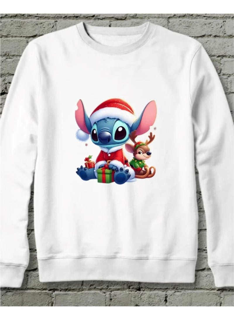 FOLAI Christmas Character Print - Stitch with Santa Hat and Reindeer - Image 1