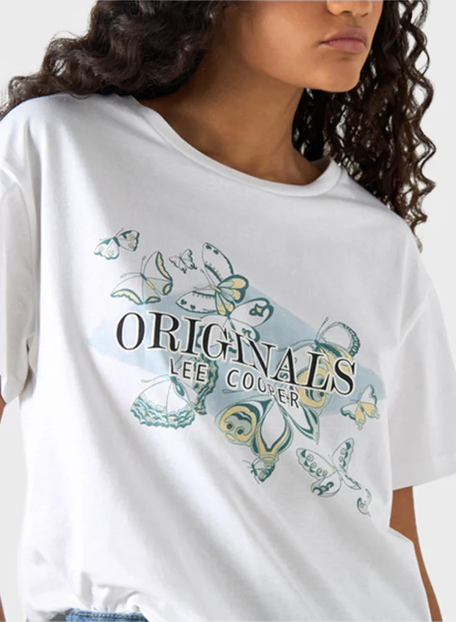 Lee Cooper Printed Crew Neck T-Shirt