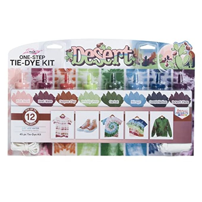 Tulip One-Step Tie-Dye Kit Desert Set, Easy for Beginner Skill Levels, 8 Easy Squeeze, Pre-Filled Bottles, Nature Inspired Wilderness Colors - Image 1