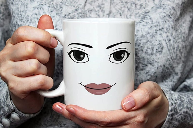 Fonhark Funny Gamer Mugs Set, MAN & WOMAN Face Mug, 11 OZ Novelty Coffee Cup, Pack of 2 - Image 5