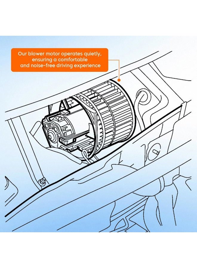 PetMigo محرك مروحة HVAC Jackma55 مع قفص المروحة - بديل 68003996AA، 700255، 68038826AB مناسب لسيارات دودج نيترو 2007-2011 | جيب ليبرتي 2008-2012 - Image 5