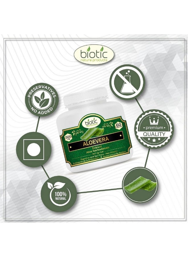 Biotic كبسولات البيوتيك من الألوة فيرا (ألوه باربادنسيس) كبسولة مستخلص الألوة فيرا 500 ملغ - 60 كبسولة نباتية - Image 5