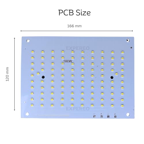 EXPEREO إكسبيريو® 100 واط LED MCPCB || LED عالي اللمعان || 140 لومن لكل واط - اللون: أبيض - 6500 كيلفن || عمر افتراضي: 50000 ساعة || حجم PCB - 166 مم × 120 مم - عبوة من 1 - Image 3