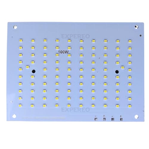 EXPEREO إكسبيريو® 100 واط LED MCPCB || LED عالي اللمعان || 140 لومن لكل واط - اللون: أبيض - 6500 كيلفن || عمر افتراضي: 50000 ساعة || حجم PCB - 166 مم × 120 مم - عبوة من 1 - Image 1