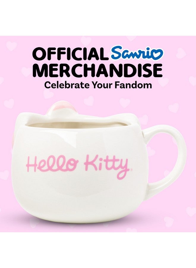 Silver Buffalo Sanrio Hello Kitty Pink Bow Ceramic 3D Sculpted Mug, 20 Ounces - Image 2