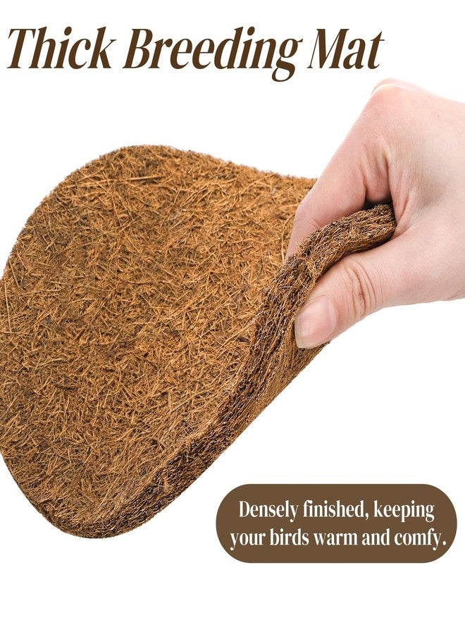 Eorbow 15 Packs Pigeon Nest Pads, Bird Breeding Mat for Chicken, Natural Coconut Fiber Bird Egg Mat, Nesting Bowl Box Pad for Parakeet Chicken, Pigeon Hatching Bedding Accessories - Image 3