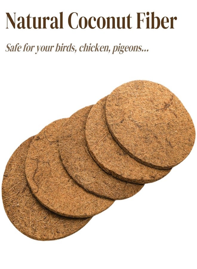 Eorbow 15 Packs Pigeon Nest Pads, Bird Breeding Mat for Chicken, Natural Coconut Fiber Bird Egg Mat, Nesting Bowl Box Pad for Parakeet Chicken, Pigeon Hatching Bedding Accessories - Image 4