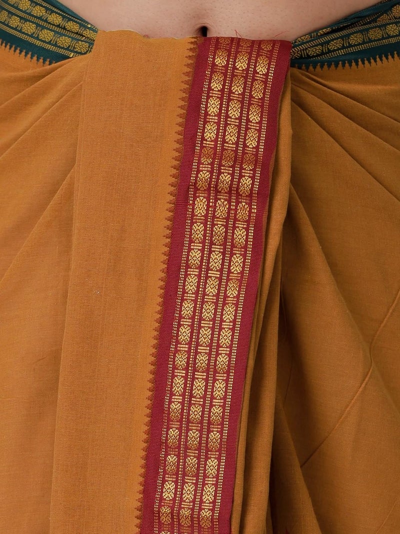 RAMRAJ COTTON رامراج قطن بانشاكاتشام التقليدي مع أنجافاسترام للرجال (كافي_21;OS) - Image 4