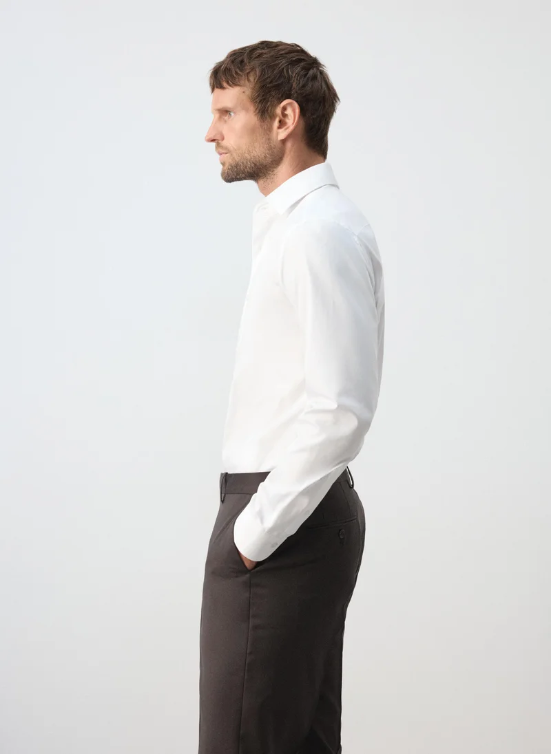 Mango Man  100% cotton slim-fit shirt for Men | Best Price UAE
