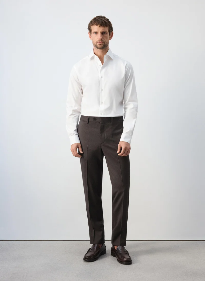 Mango Man  100% cotton slim-fit shirt for Men | Best Price UAE