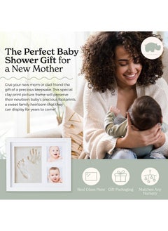 Little Hippo Baby Footprint Kit & Keepsake | Baby Handprint Kit | Baby Hand And Footprint Kit, Baby Shower Gifts For New Mom, New Dad Gifts, Newborn Gifts (White)  - Image 3