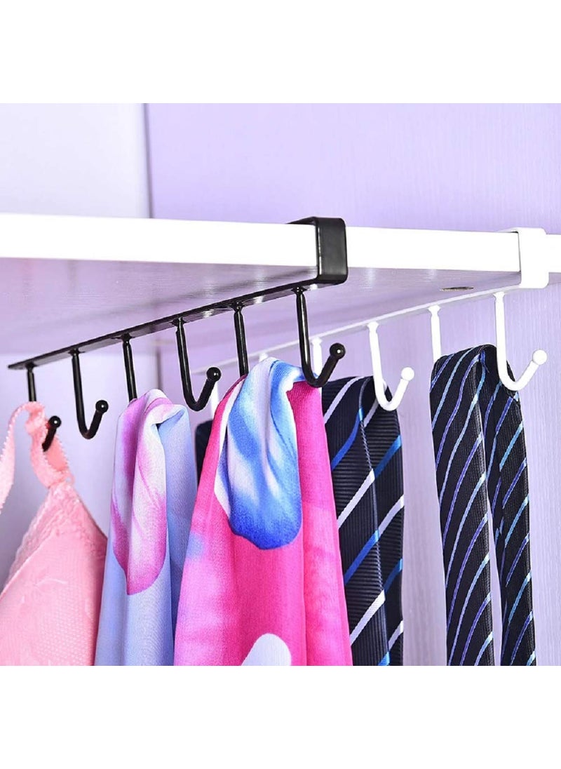 Zollyss Zollyss Multifunctional 6 Metal Door Organiser Hook Hanger Metal 6 Pin Nail Free Rack Wall Hanger Multicolor Pack of 2  - Image 2