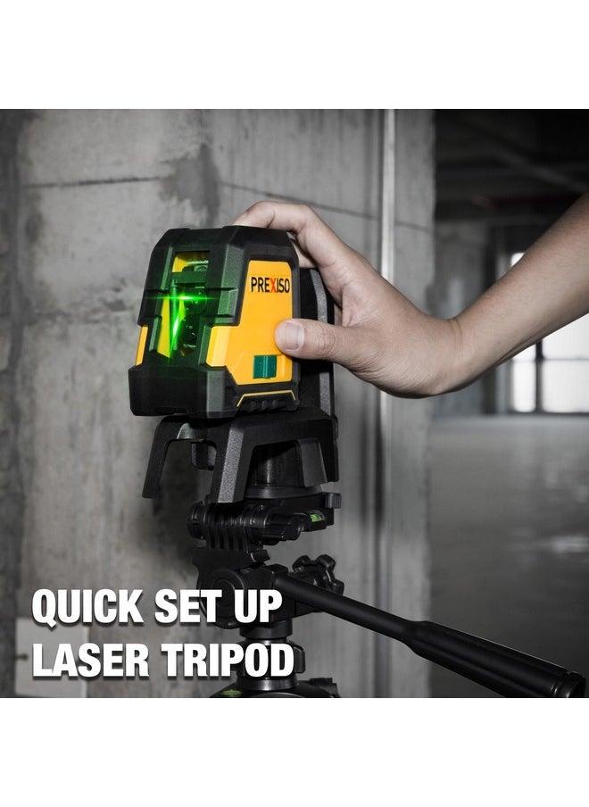 Prexiso PREXISO Laser Level with Tripod - 100Ft Rechargeable Dual Modules Line Laser, Self Leveling Wide Angle Cross Leveler Tool for Construction, Floor Tile Renovation with Magnetic Base, Target Plate, Bag  - Image 5