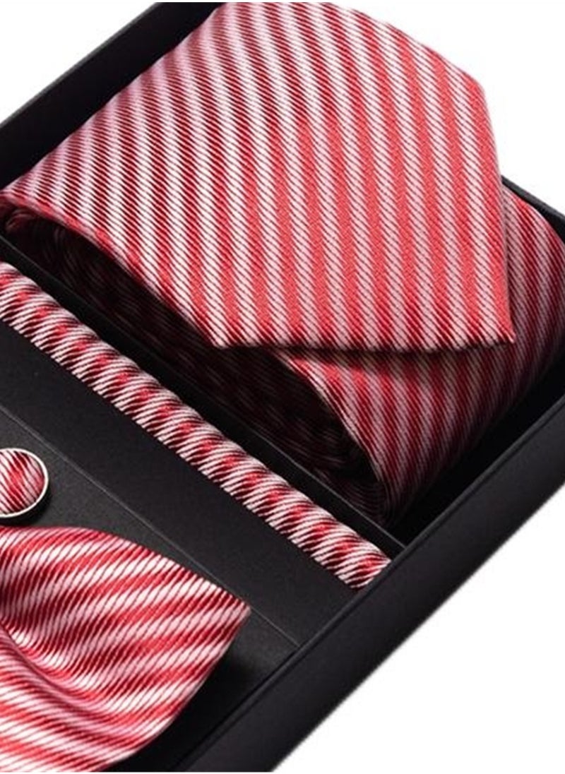 Generic - 5 pcs high-end tie for men business professional formal tie bow tie cufflinks square scarf fashion accessories gift box - Image 1