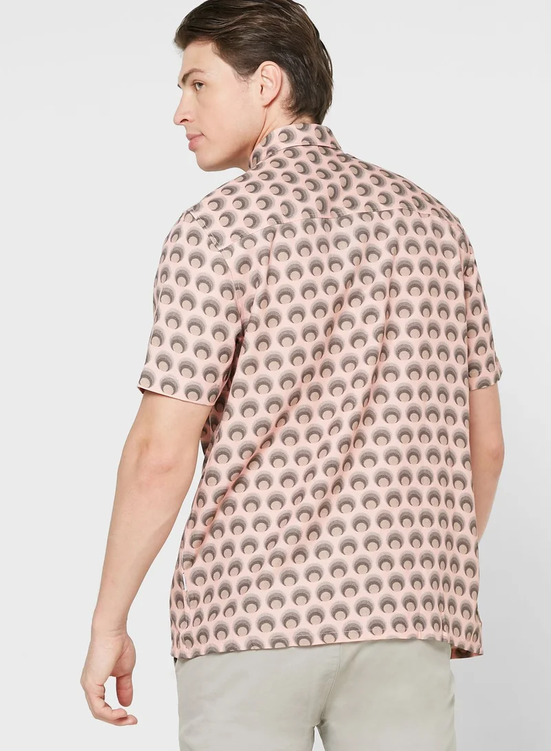 Ted Baker Retro Spot Print Regular Fit Shirt