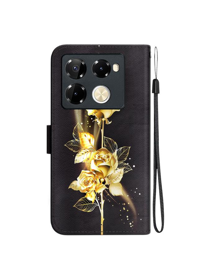اس-توب جراب لهاتف Infinix Note 40 Pro 5G / 40 Pro 4G جراب هاتف جلدي برسومات ملونة وملمس كريستالي - Image 4