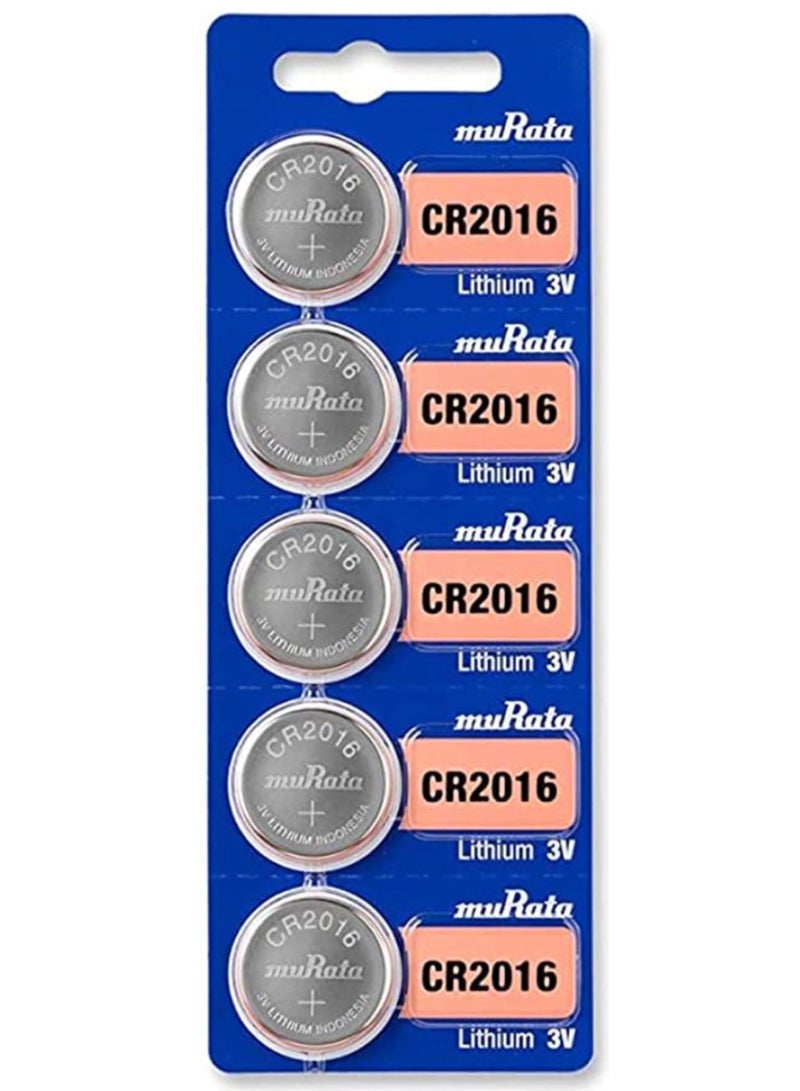 5 Pieces CR2016 Battery