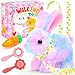 Tagitary Easter Bunny Plush Toys Hopping Easter Stuffed Bunny with SoundsWiggling EarsJumpingTwitching Mouth and NoseEaster Basket Stuffer Decor School Prize Birthday Gift for Kids - Image 3