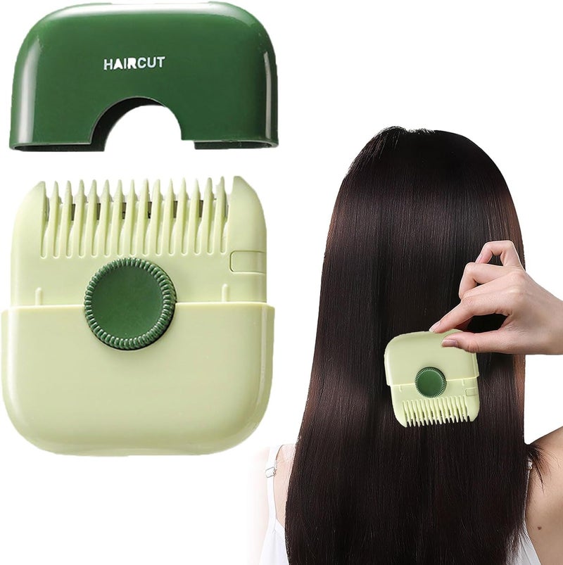 KWINTO Unisex 2 In 1 Hand Powered Hair Trimmer, Adjustable Blades Double Sided Hair Cutting Razor Comb, Sharp Hair Cutter Comb, Hair Clipper Bang Comb Styling Tool - Image 1