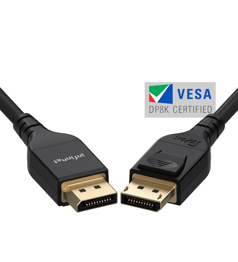 infinnet DisplayPort Cable 1.4, 8K DisplayPort 1.4 1.4a Cable 2K 280Hz 240Hz 165Hz 4K 160Hz 144Hz 1080p 390Hz 360Hz HBR3 Cord HDR VESA Certified, 2m (6 feet) - Image 1