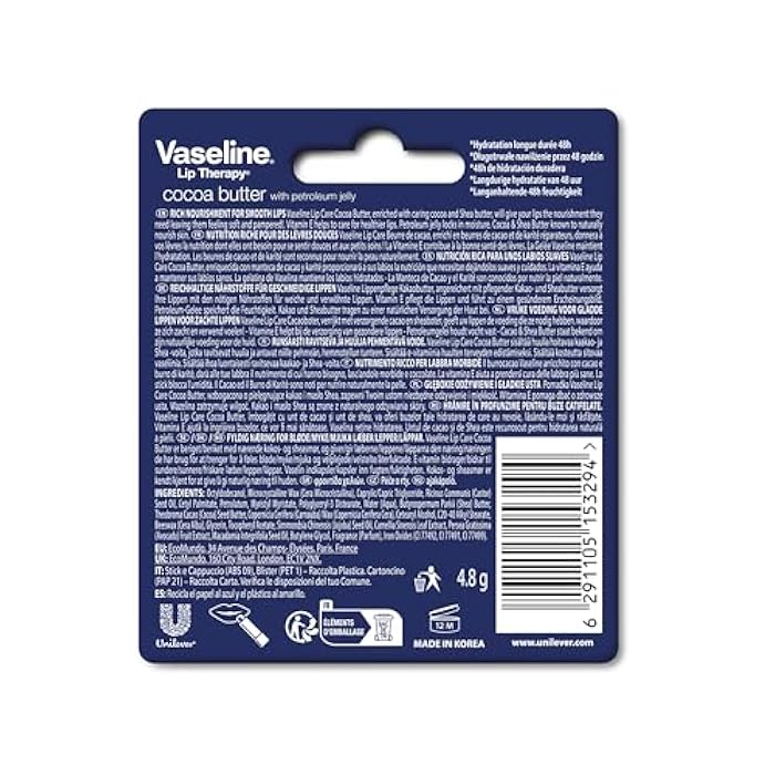 Vaseline lip therapy cocoa butter, 4.8 gm - Image 2