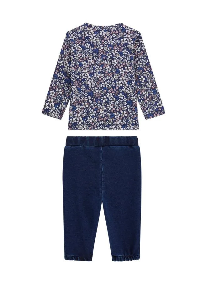 GUESS Kids Crew Neck T-Shirt and Denim Pant Sets