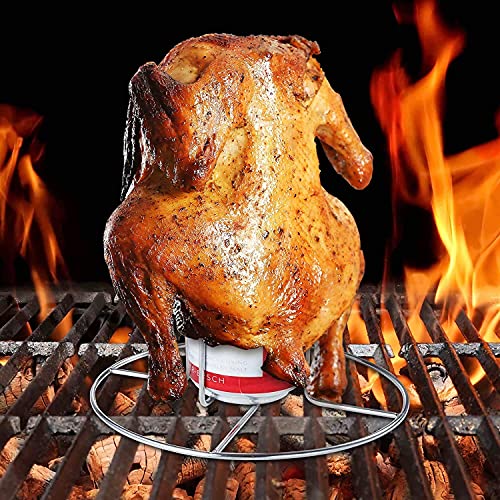 RTT Beer Can Chicken Holder -2 pcs for Grill Oven Smoker Sturdy Stainless Steel Beer Butt Chicken Holder for Whole Chicken Roaster Easy to Use and Clean Chicken Rack for Tender and Juicy Chicken Turkey - Image 5