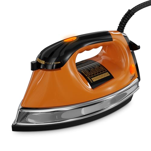GM Ferro 1200W Heavyweight Dry Iron Press 1.75 Kg | Dual Layer German Non-Stick Coating with 2 Yrs Warranty | Shock Proof Iron Box for Clothes with 1.8M Cord Length | Enhanced Back Rest for Safety - Image 1