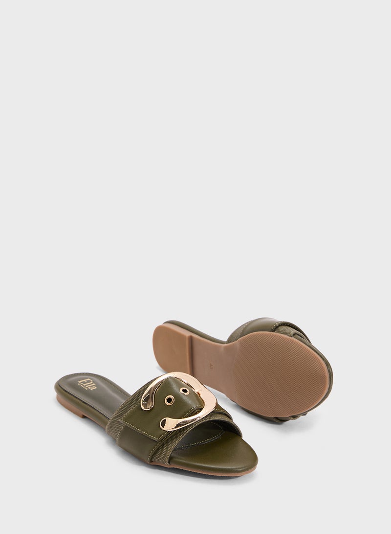 ELLA Flat Sandal With Buckle  - Image 3