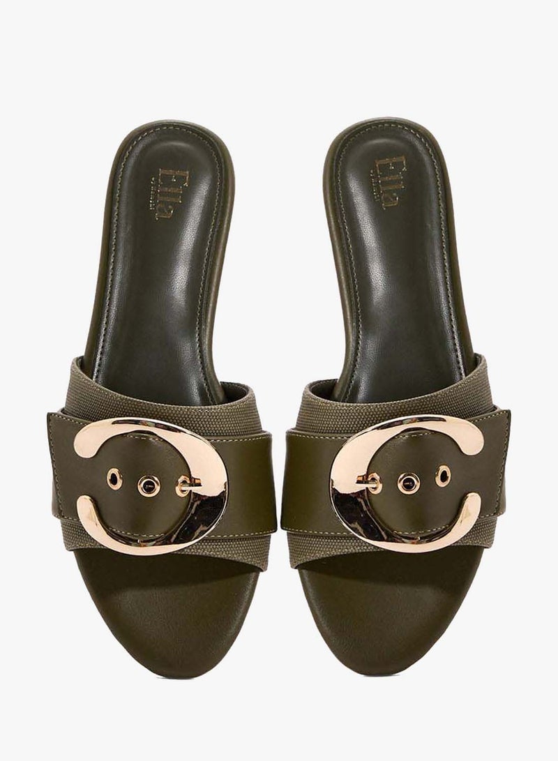 ELLA Flat Sandal With Buckle - Image 4
