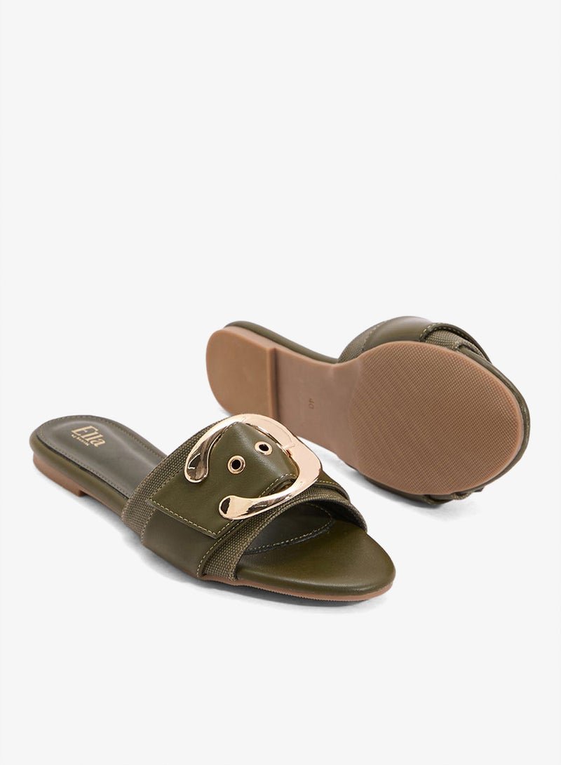 ELLA Flat Sandal With Buckle - Image 3
