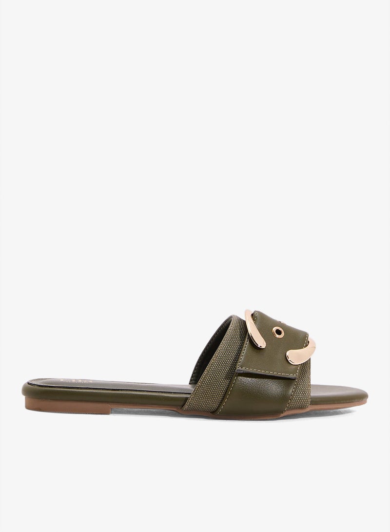 ELLA Flat Sandal With Buckle - Image 1