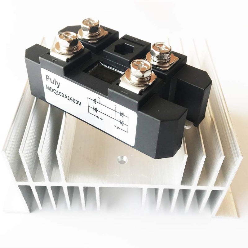 Puly Bridge Rectifier MDQ100A 100A 1600V Full Wave diode Module one Phase with Radiator - Image 3