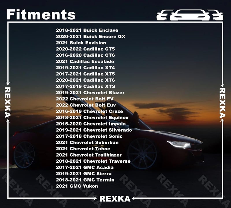 Rexka ريكسكا 30 قطعة من مشابك قالب لوحة الصخور لحواف الرفارف (11547581) لسيارات GM شيفروليه بويك كاديلاك GMC CT6 XT5 XTS كروز إكوينوكس إمبالا سيلفرادو ترافيرس أكاديا تيرين كانيون سييرا - مشابك حواف العجلات - Image 4