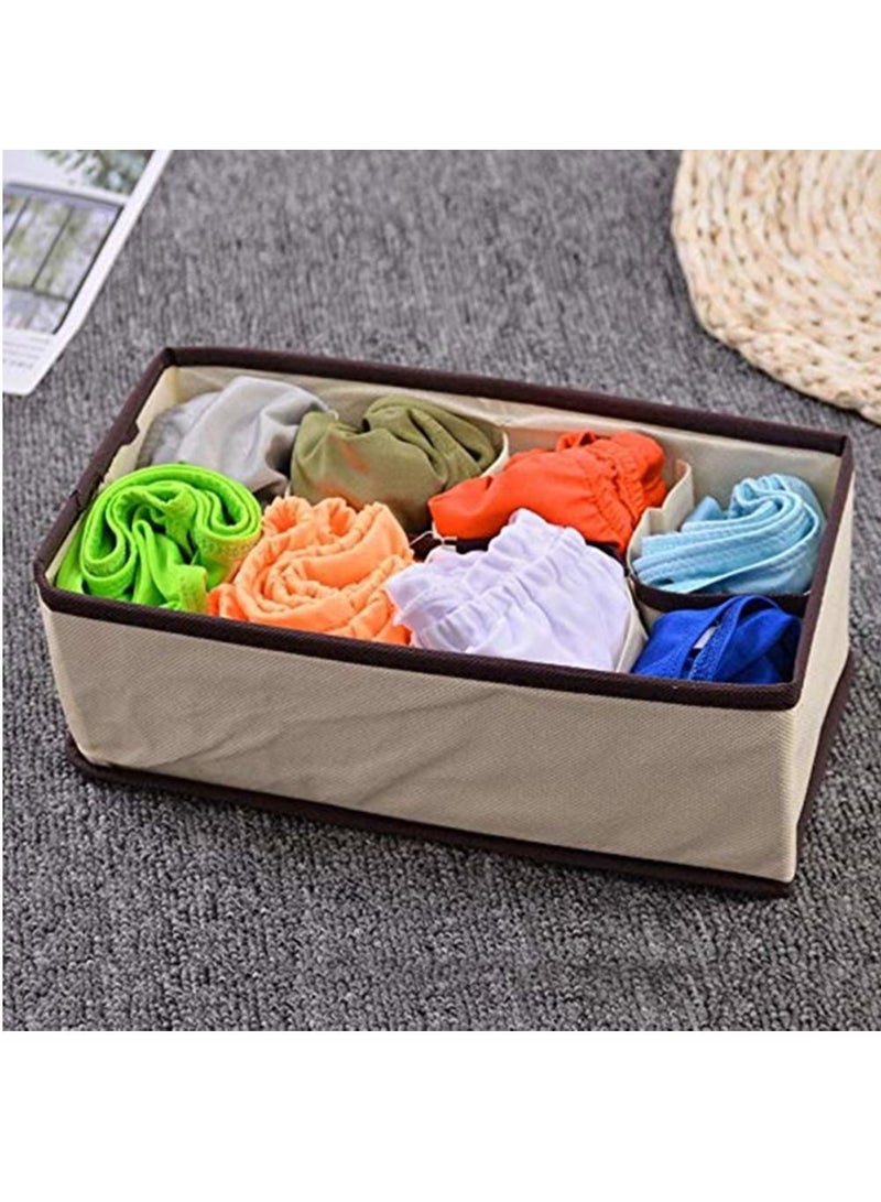 4 قطعة تحتوي على مربع من القماش غير المنسوجة الكرتون للطي ربطة عنق حمالة الصدر الجوارب الملابس الداخلية تحتوي على مربع ، مربع تخزين خزانة المنزل - Image 4