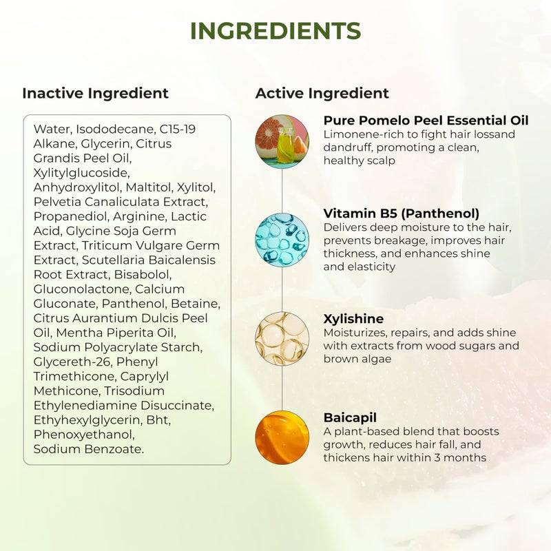 The Cocoon Original Vietnam Cocoon Pomelo oil Hair Tonic. 100% Vegan Scalp Serum Treatment for Thinning, Damaged & Breakage Hair | Soften, Reduce Hair Loss & Promote Hair Growth (4.73 fl oz Each) (3 Boxes) - Image 4