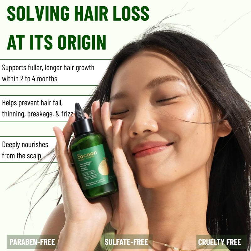 The Cocoon Original Vietnam Cocoon Pomelo oil Hair Tonic. 100% Vegan Scalp Serum Treatment for Thinning, Damaged & Breakage Hair | Soften, Reduce Hair Loss & Promote Hair Growth (4.73 fl oz Each) (3 Boxes) - Image 3