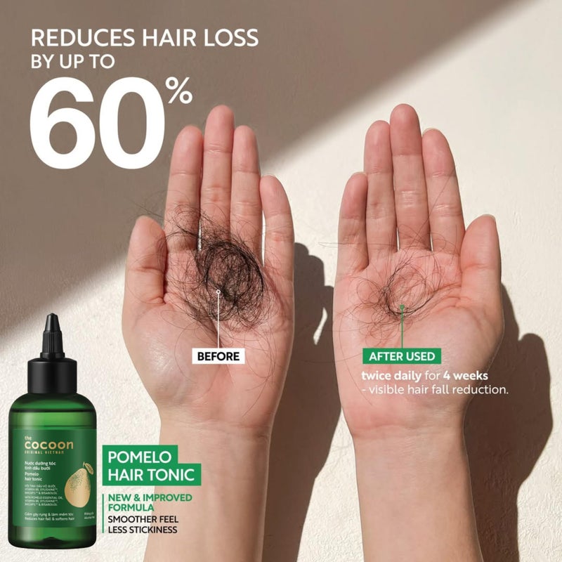 The Cocoon Original Vietnam Cocoon Pomelo oil Hair Tonic. 100% Vegan Scalp Serum Treatment for Thinning, Damaged & Breakage Hair | Soften, Reduce Hair Loss & Promote Hair Growth (4.73 fl oz Each) (3 Boxes) - Image 5