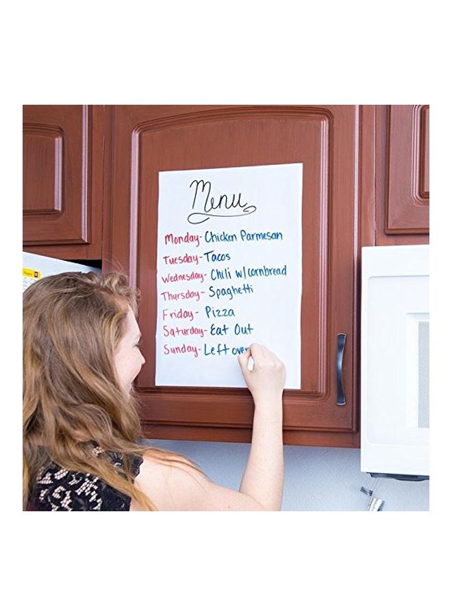 نيبمينينت ورق جدران لتصميم سبورة بيضاء بميزة المسح الجاف أبيض - Image 3