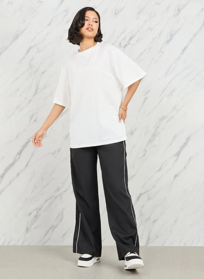 Take Two Oversized Solid Longline T-Shirt