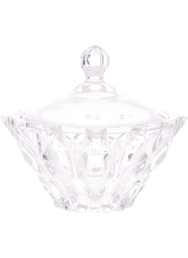 AKDC AKDC Glass Sugar Pot L(12CM) XW(12CM) XH(10CM) transparent  - Image 2