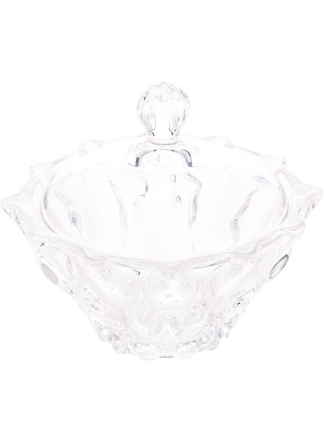 AKDC AKDC Glass Sugar Pot L(12CM) XW(12CM) XH(10CM) transparent  - Image 1