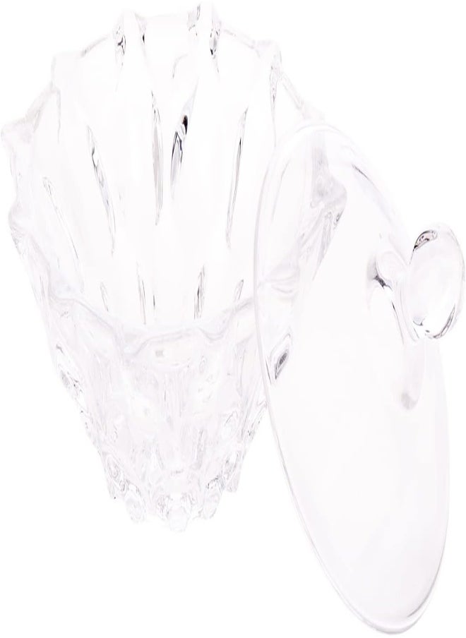 AKDC AKDC Glass Sugar Pot L(12CM) XW(12CM) XH(10CM) transparent  - Image 5