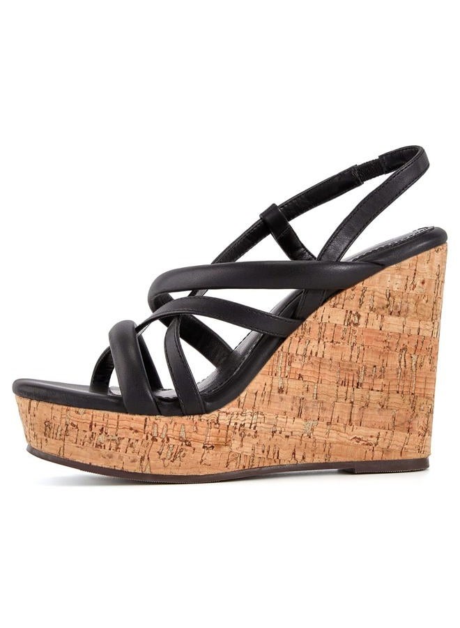 Coutgo Women Platform Wedge Sandals Cork Slingback Wedges Espadrilles Heels Summer Shoes - Image 3