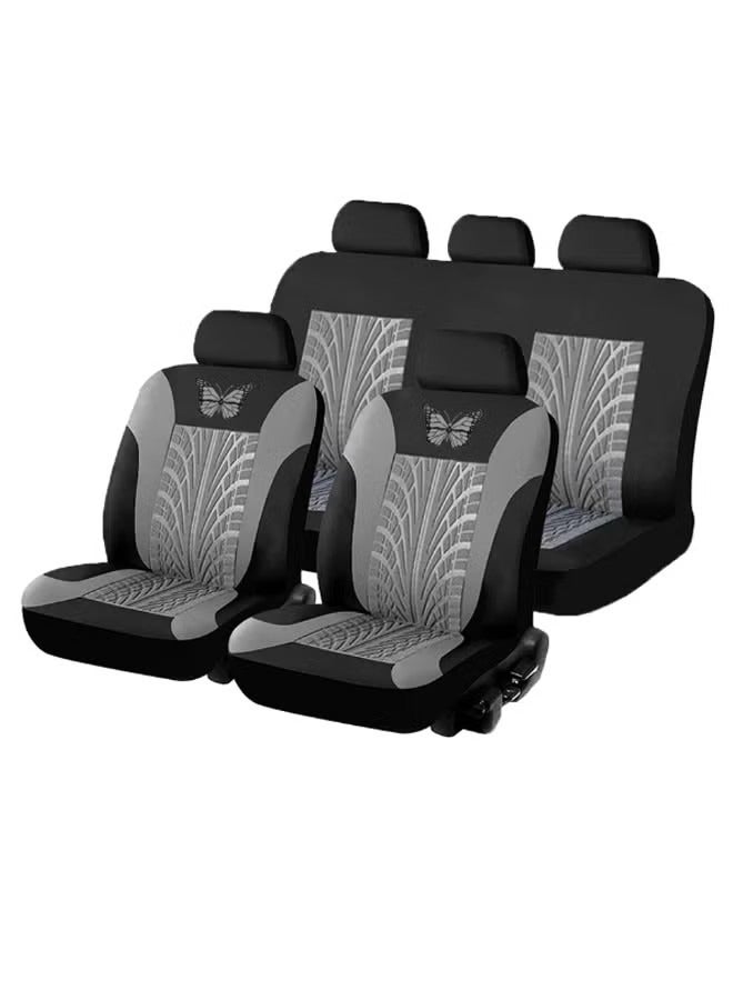 Generic 3-Piece Butterfly Pattern Embroidery Car Seat Cover Set 